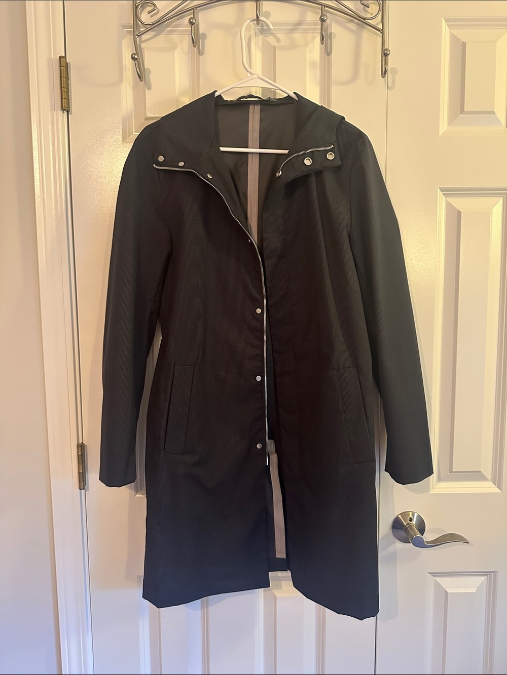 Zara Man navy Hooded Trench Coat size s